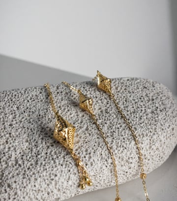 Beaded double necklace