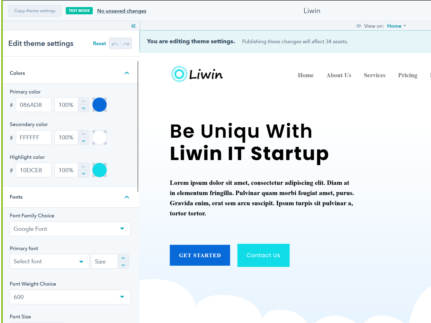 Complete Theme design system