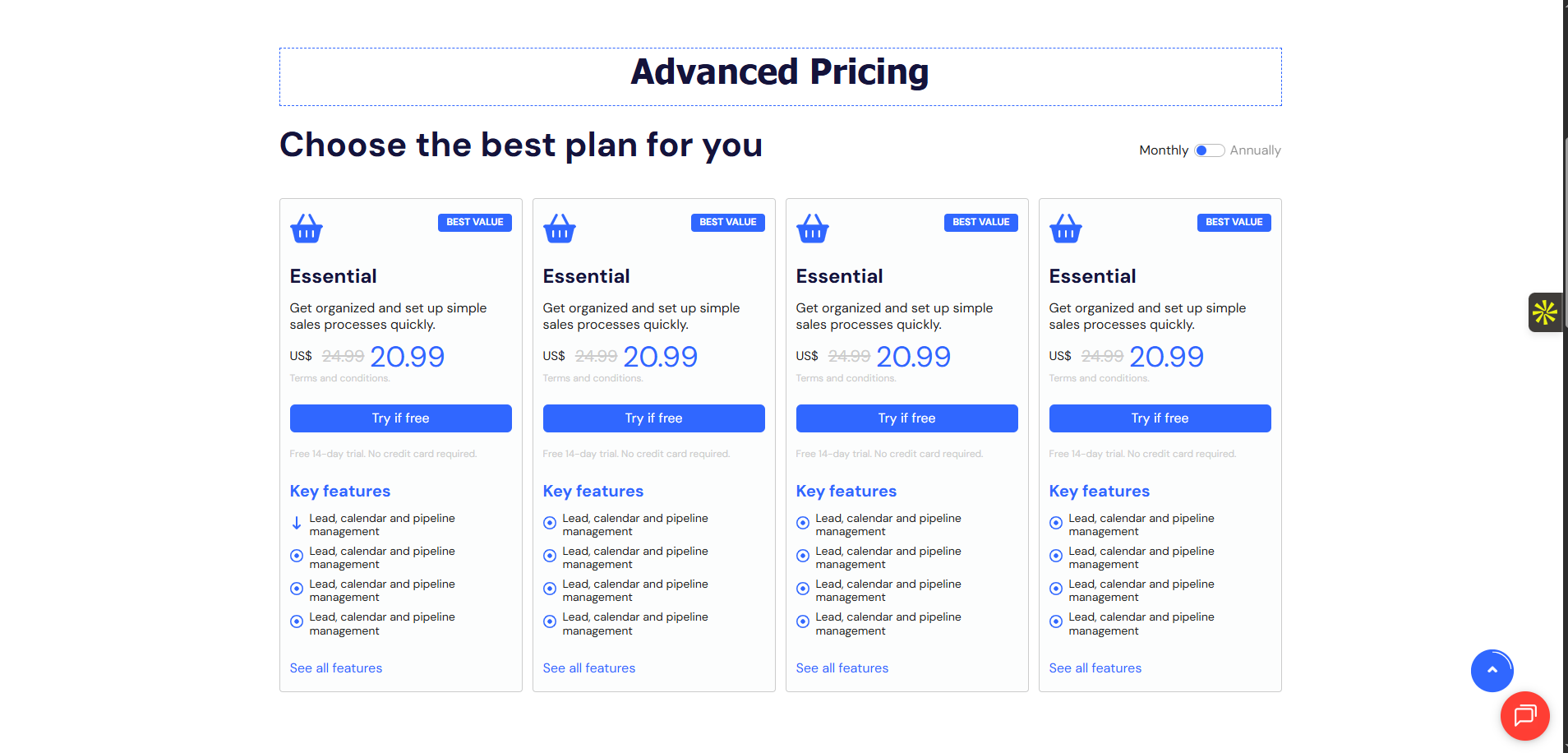 Advanced Pricing