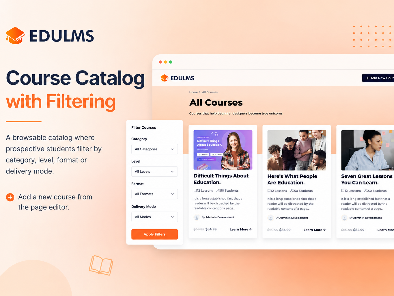 Course Catalog with Filtering